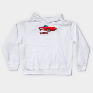 1961 Chevrolet Corvette Convertible Kids Hoodie